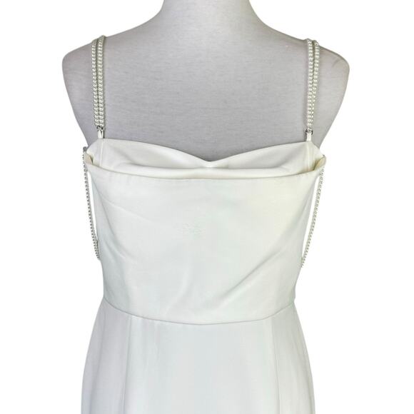 Antonio Melani NWT Daria Crepe Pearl Strap Sleeveless Midi Formal Sheath Dress - Picture 5 of 16